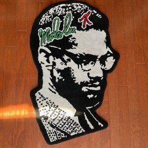 Malcolm X Rug Wall Decor RARE